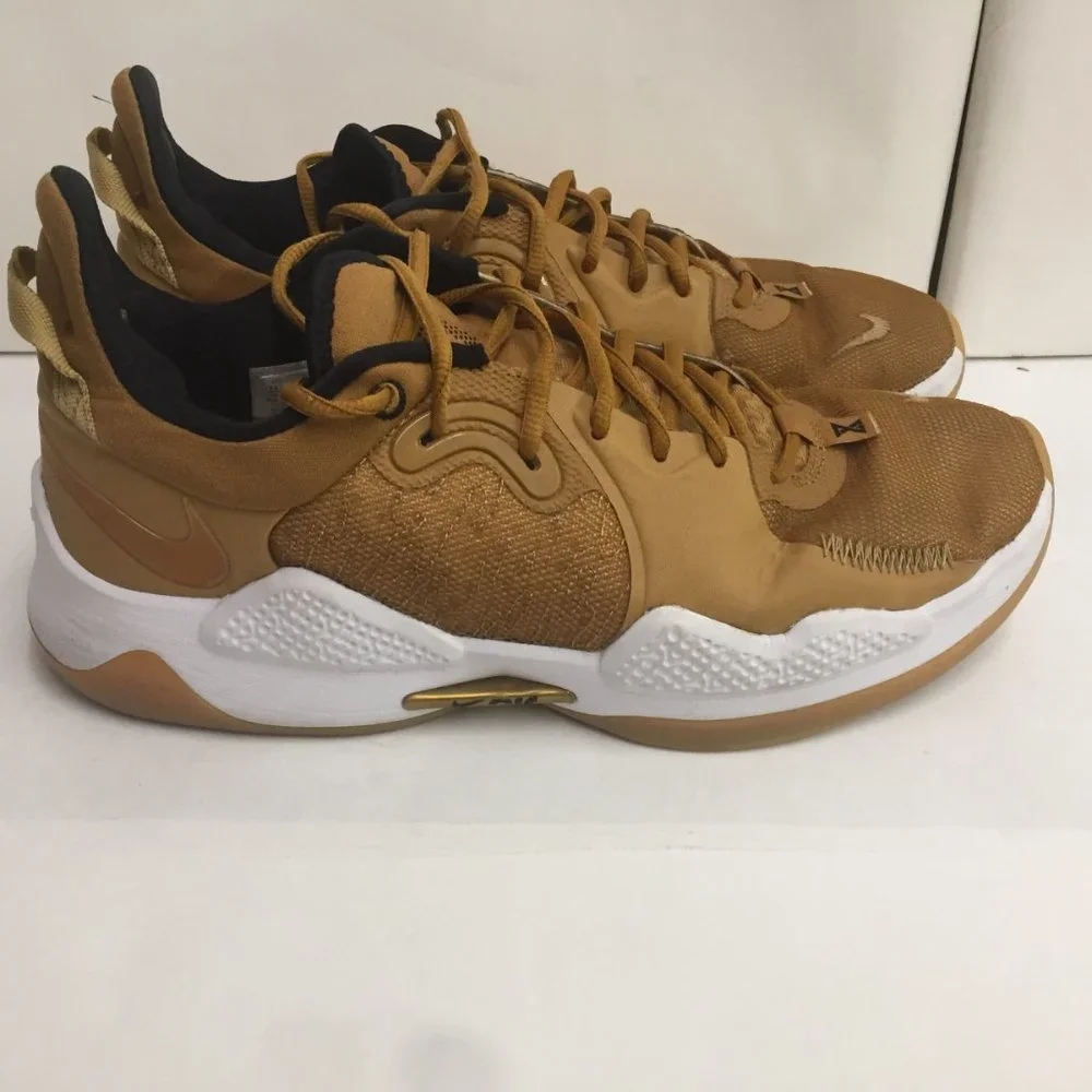 Sneakers Shoes Nike PG 5 Paul George Metallic Gold Wheat Basketball 11.5 - Picture 7 of 16